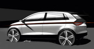 
Dessin de profil de l'Audi A2 Concept. Un spoiler est bien intgr  la ligne du tot.
 