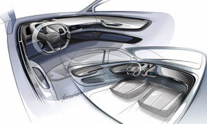 
Dessin de l'intrieur de l'Audi A2 Concept. La technologie de commande lectrique intgrale (by-wire) dj utilise sur les avions de ligne implique la disparition d'organes mcaniques comme
 