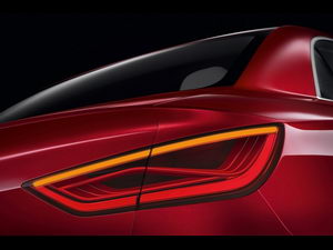 
Vue dtaille des feux arrire de l'Audi A3 Concept. La forme de ces optiques arrire est magnifique.
 