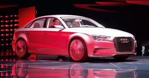 
Vue de 3/4 avant de l'Audi A3 E-Tron Concept
 