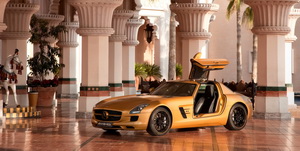 
 Mercedes-Benz SLS AMG Desert Gold. Image 1
 