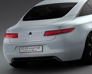 Vue agrandie de la partie arrire du concept-car <b>Renault Laguna 3 Coup Concept</b>.