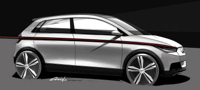 
Quelques dessins de l'Audi A2 Concept.
 