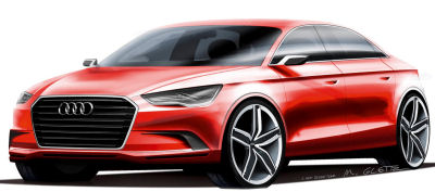 
Quelques dessins du concept-car Audi A3 Concept (2011).
 