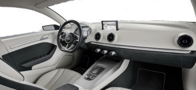 
Présentation de l'intérieur de l'Audi A3 Concept (2011).
 