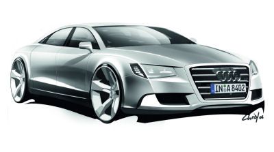 
Quelques dessins de l'Audi A8 de 2011.
 