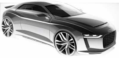 
Quelques dessins de l'Audi Quattro Concept (2010).
 