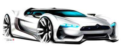 
Quelques dessins du concept car GTbyCitron.
 