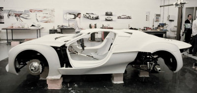 
Dtails de la conception de la maquette du concept car GTbyCitron.
 