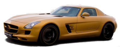 
Prsentation du design extrieur de la Mercedes-Benz SLS AMG Desert Gold.
 