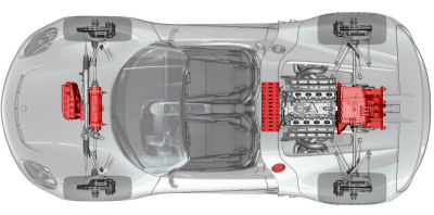 
Prsentation du mcanique de la Porsche 918 Spyder Concept.
 