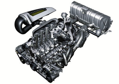 
Présentation du moteur de la Porsche Carrera GT.
 